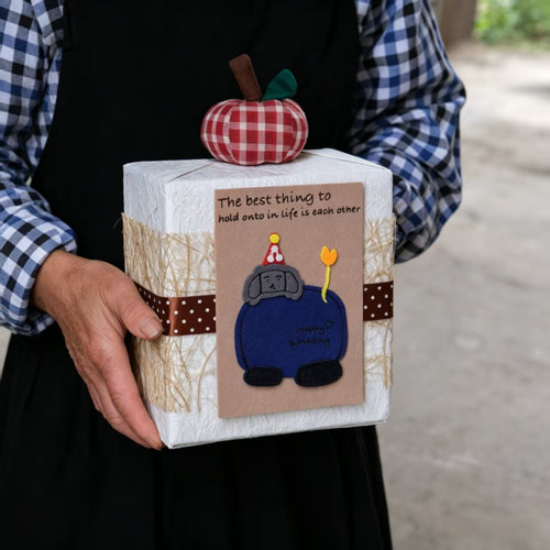 The "Apple of My Eye" Sensory Sanctuary Gift Set — Hand-Poured Candle & Handmade Felt Ornament