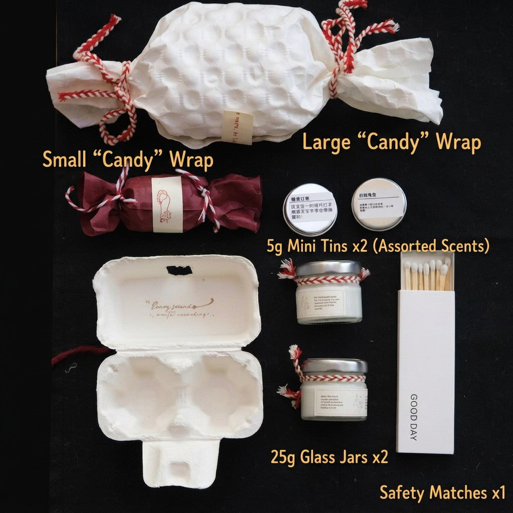 The "Sweet Sanctuary" Discovery Kit — Whimsical Candy & Egg-Carton Candle Gift Set